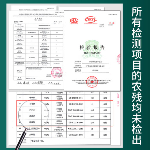 1392 Tianchi Tea Industry Phoenix Dantong [Jinshan] Selección y evaluación y evaluación Chaozhou Dancong Old Teng Milan Oriental Red Song Sprout Qingxin Hongshan 14G*1 Box