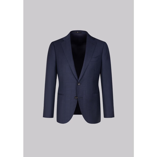 Blue Leopard (LAMPO) all season men's business suit top dark blue jacquard wool slim fit suit dark blue 52 (175/104) C