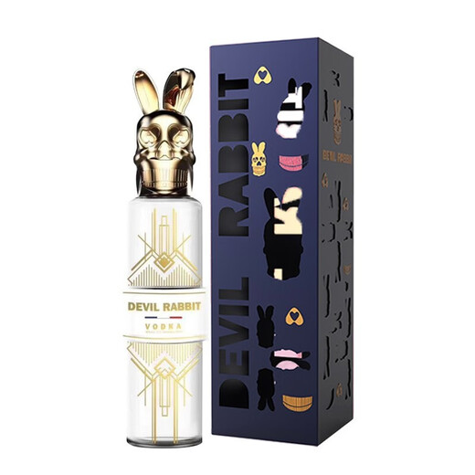 Devil Rabbit Devil Rabbit Liqueur Women's Sweet Wine Liqueur Vodka Pink French Imported Wine Fruit Wine with Box Vodka 700ml