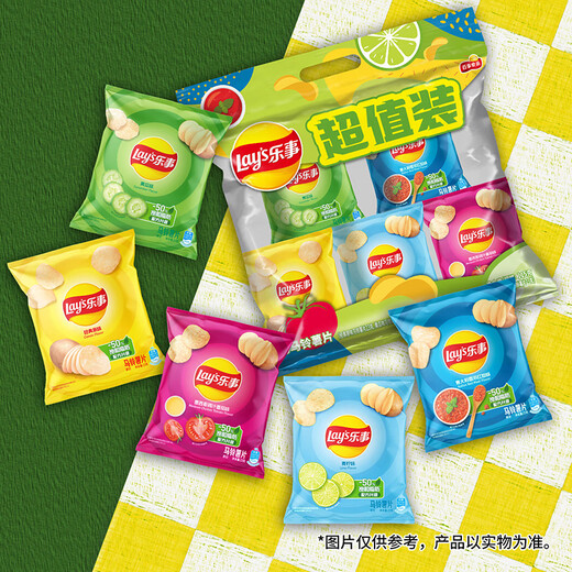 乐事（Lay's）薯片组合包 混合多口味 115克（23克*5包）5种口味 休闲零食