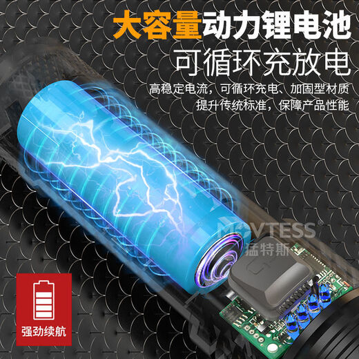 DEDEVIF LED High Light Taschenlampe wiederaufladbare ultra-britische Laser-Cannon-Patrouille-Schlafsaal im Freien im Freien im Freien. GLS -Version | Super hell/super Standby 753 Stunden Power Bank + Teleskop Zoom + Laserkanone 4Matic