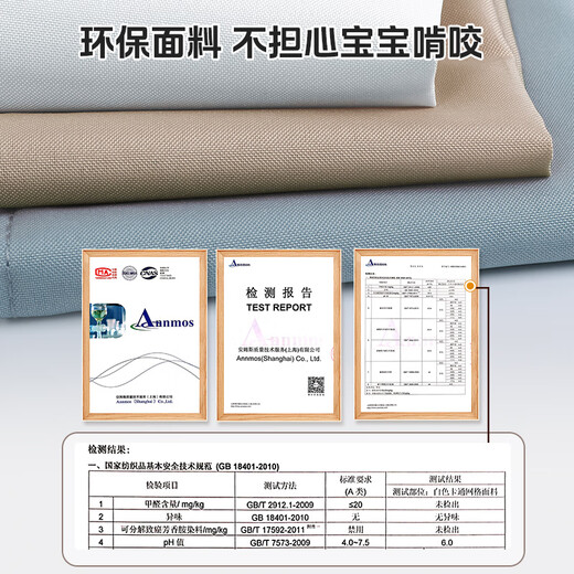 Novanya bed fence children's anti-fall guardrail baby baffle color matching gray 1.8+2.0+2.0 punch-free three-sided installation