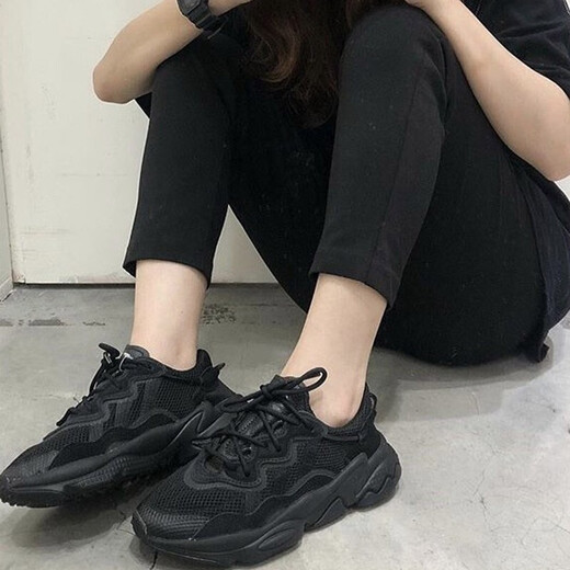 阿迪达斯（adidas）三叶草男女鞋老爹鞋 运动鞋复古时尚潮流舒适缓震跑步休闲鞋 EE6999/黑武士 42
