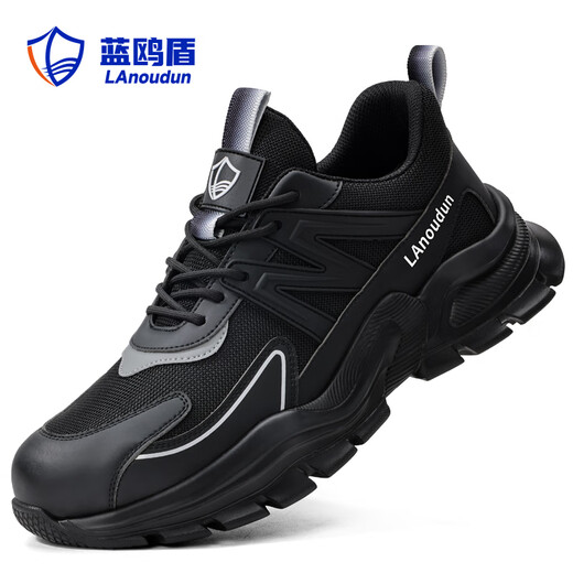 Blue Owl Shield Labor Protection Shoes Men's Breathable Lightweight Anti-Smashing Ladle Head Anti-Puncture Soft Sole Safety Work Function Shoes D213-1 41