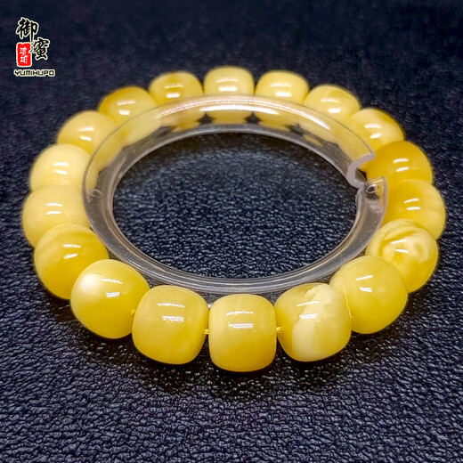 Royal Honey Natural Beeswax Bracelet Original Mineral Flower Wax Single Circle Old-Type Abacus Abacus Bead Bracelet Without Optimization Send National Inspection Certificate M120501 21.2g (With National Inspection Certificate)