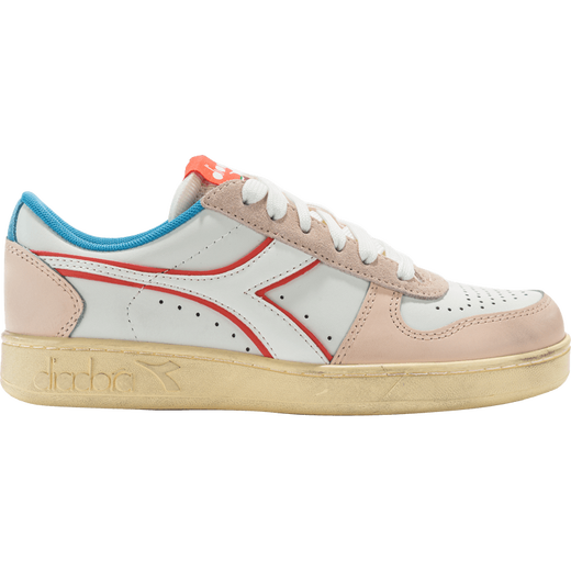 Diadora Diadona Women's Shoes Zapatos de baloncesto Classel Lavado de piedra Viejas zapatillas Retro Board Zapatos Mágicos White/Rose Pink/C9866 38