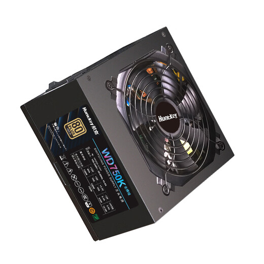 Huntkey WD750K Vollmodul Goldmedaille 750W Computer Netzteil (80plus Goldmedaille/Einzelkanal 60A/Vollspannung/LLC+SR+DC-DC/Intelligent Temperaturregelung)