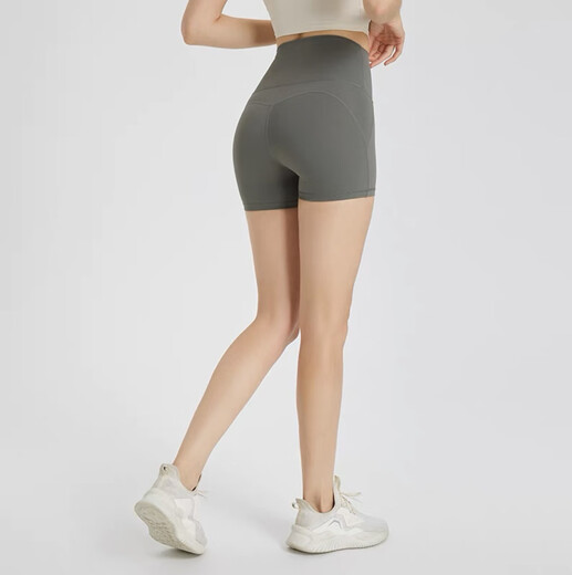 
Pig Rake (ZHUXIAOPA) tight sports shorts for women without underwear yoga pants for women running fitness hot pants three-quarter pants Navy blue M
