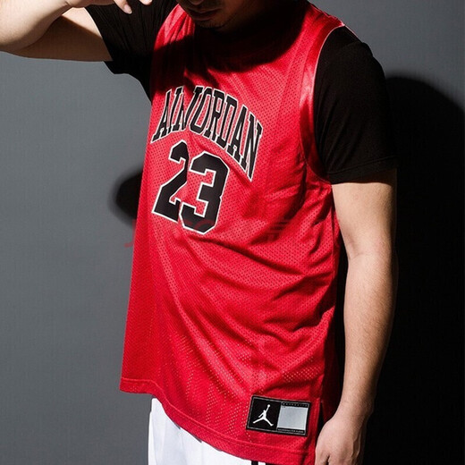 耐克（NIKE）男装女穿夏季新款Air Jordan 黑红公牛AJ23号篮球球衣背心无袖T恤 CZ2500-687/经典黑红 商家力荐 S /165/84A