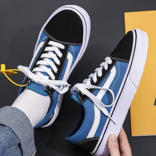 Zapatos de skateboard de aifeng zapatos de primavera zapatos para hombres de lona baja para hombres y mujeres tendencia clásica zapatillas versátiles pareja pareja 605 top bajo (actualización) 40 250 mm