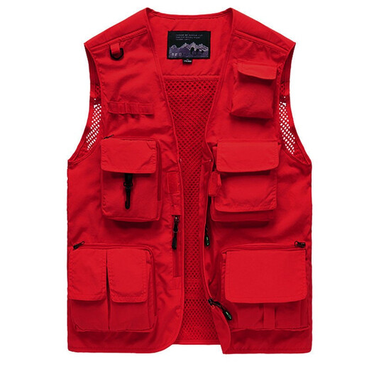 JP Spring, summer and autumn thin men's vest multi-pocket quick-drying mountaineering photography jacket 9898 9898 khaki XL (suitable for 140 Jin [Jin equals 0.5 kg]-155 Jin [Jin equals 0.5 kg])
