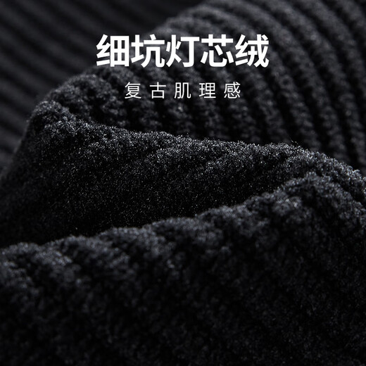 Cabin plus velvet corduroy jacket men's loose warm jacket 2025 autumn and winter new retro street trend top anthracite 01 L /175/50