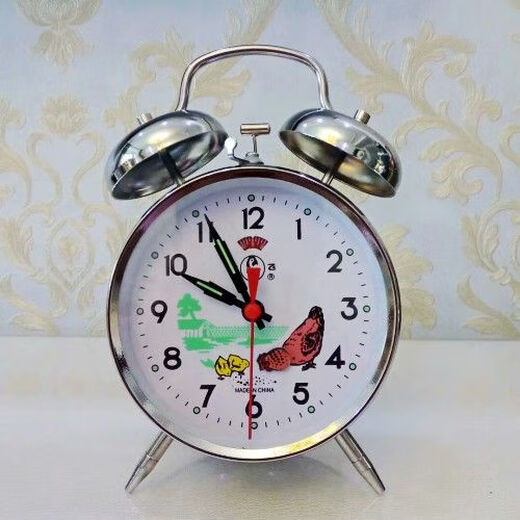 WCZ Mecánico despertador Mecánico Pure Mechanical Super gran volumen Hendeshoe Reloj Vintage Retro Retro Nostálgico Manual creativo Bobinado 867 Gold Mechanical Trompeta