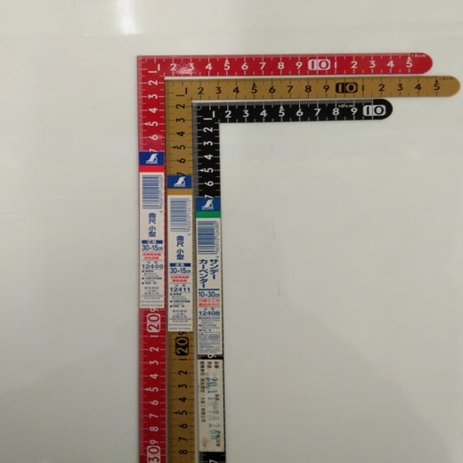 CLCEY日本和企鹅牌三寸五寸法师曲尺小型拐角尺10x5cm不锈钢直角尺 12101/10*5