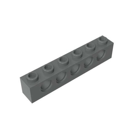 
Domestic building block parts 1x6 5-hole brick compatible 3894 small particle MOC plug-in parts Light gray 5 pieces