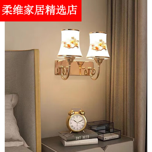 Qili Caifan двуглавый настенный светильник, современный минималистичный прикроватный светильник для спальни, креативный фон для гостиной, лестничный проход, супер яркий настенный светильник 5 6182 пар, 16 Вт