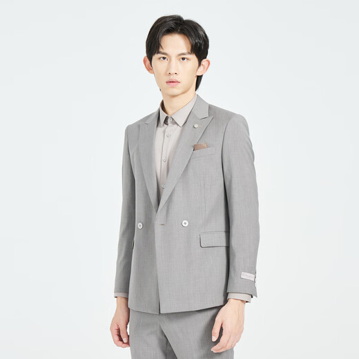 Lilang Light Fashion Men's Wool Suit Spring New Suit Suit Men's Youth Business Formal Two-piece Set Khaki 170A