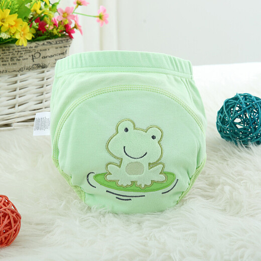 Carters washable diaper pants breathable leak-proof pocket baby diaper learning pants baby training pants 240001 Green Little Frog L (22-30Jin Jin equals 0.5kg)