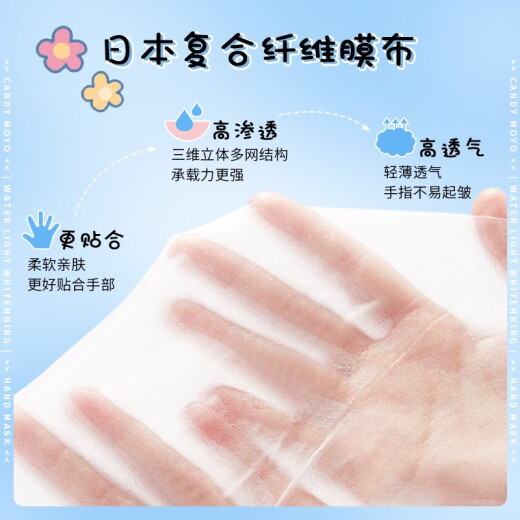 CandyMoyo Membrane Jade Goat Bottle Whitening Hand Mask Niacinamide Hand Mask Gloves Delicate Moisturizing Hand Care Watery Whitening Hand Mask 4 Pairs