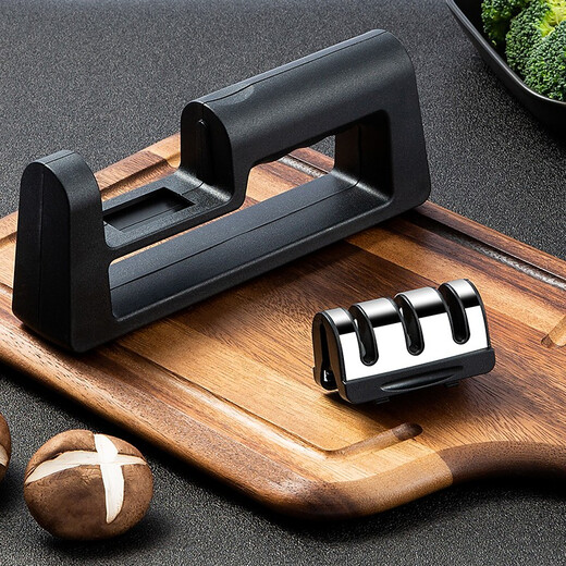 Double-gun kitchen knife special knife sharpener, home kitchen three-slot multi-functional whetstone, fruit knife sharpening stick artifact