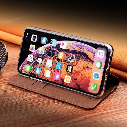 Zanling gilt für OPPO New Litschee Muster Real Cow-End High-End-Kuhläden Custom Flip Leder Hülle doppelseitige Vollstöckchen-Geschäftsleute und Frauen Shell Wallet High-End Business Mobile Case Classic Black High-End-Cowide-Lychee-Muster Custom Oppo A2Pro