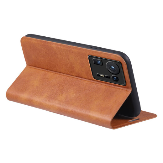 
Yueqing is suitable for Xiaomi mix4 mobile phone case flip-type leather case protective case front and rear case full-pack anti-fall case anti-fingerprint card bag male and female model Xiaomi mix4 [jazz black]