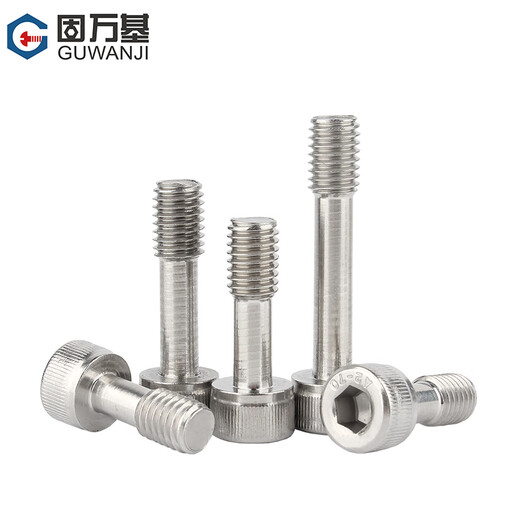 Guwanji 304 stainless steel hexagonal short head anti-loosening screws loose and non-loosening screws half-thread bolts national standard M4x16 10 pieces