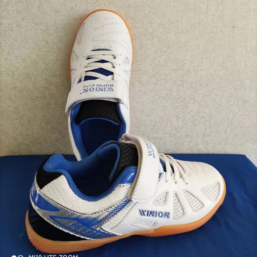 Yinglian WINION carefully selected table tennis shoes for children boys and girls starting point professional non-slip wear-resistant training shoes white blue 35