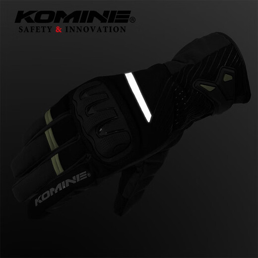 Komine Sicherheit/Innovation Motorrad mit samtiges Wasserdurchdringungshandschuhen mit langem Handgelenk für Männer und Frauen GK-846 Rock Limette L.