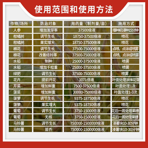 Yue Lian Shanghai Yue Lian 75% gibberellic acid gibberellin 920 growth regulator seedling production early flowering seedless 1g*2000 bags/box