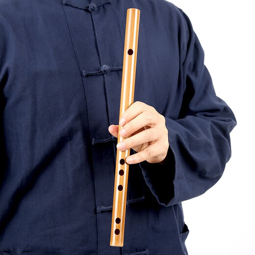 Shuhuai Musical Instrument (shuhua) Piccolo Membrane-free Pore Colored Bitter Bamboo Flute Mini Portable Beginner Flute Students Adult Playing Musical Instrument F-tune Membrane-free Pore Colored Bitter Bamboo Flute
