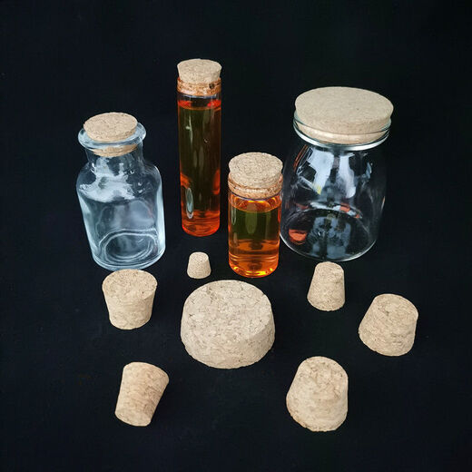 Oak stopper glass bottle stopper cork stopper tapered cork bottle stopper bottle cap wine stopper lid wine jar stopper wooden red wine wine cork universal stopper wishing bottle glass bottle 5 pcs 33*28*20