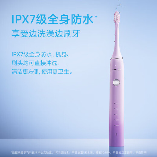 FLYCO Adult Electric Toothbrush Symphony Series Couple Model Intelligent Sonic Vibration Deep Cleaning Gum Protection Soft Brush Brush for Boy and Girl Birthday Chinese Valentine's Day Gift FT7105 FT7105 Romantic Powder with 4 Brush Heads