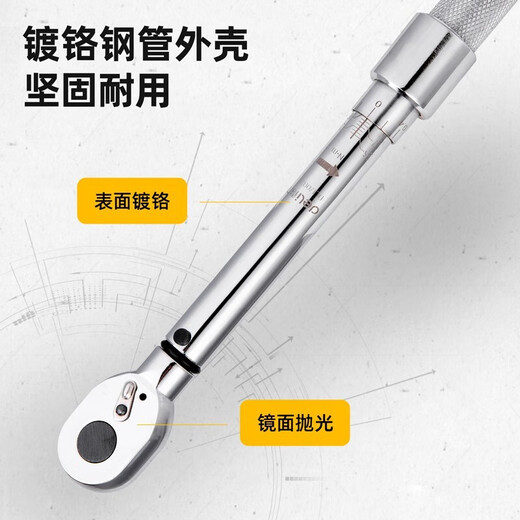Deli heavy-duty preset torque wrench set torque torque wrench multi-function spark plug torque ratchet wrench 750-2000N.mDL-YN-7502000