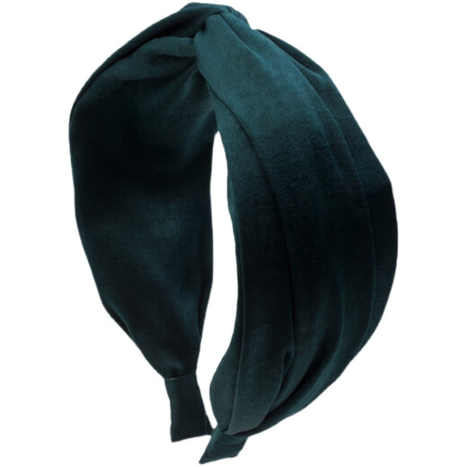 Dawn Panda Alyssa Chia's same style hairband for women in autumn and winter, high-end and versatile going out headband, retro French high skull hairpin, dark green, same style as Kan Qingzi's