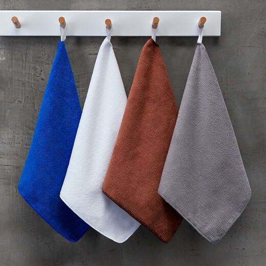 MiLi's home milk tea shop rags absorb water barista bar commercial towel kitchen restaurant table wiping linen blue 5 pieces 30*30cm