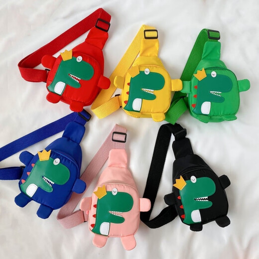 Talentierter Kinder Rucksack im Freien kleine Brusttasche Mode Crossbody Bag Junge und Mädchen trendige Tasche süßes Smiley Gesicht Mini kleiner Dinosaurier Gelb gelb