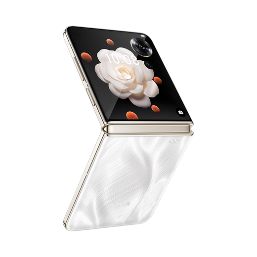 Honor Magic V Flip new small folding screen 4.0-inch large external screen AI smartphone Honor Magic V Flip champagne powder 12GB+256GB