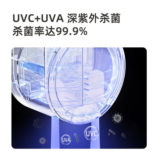 PLUZZ toothbrush rack disinfection and sterilization high-end intelligent induction opening and closing electric toothbrush sterilizer UV disinfection without punching and automatic air drying automatic induction opening and closing + 1800 long battery life + automatic air drying + white double model AI intelligent induction + ultraviolet disinfection and sterilization rate 99%