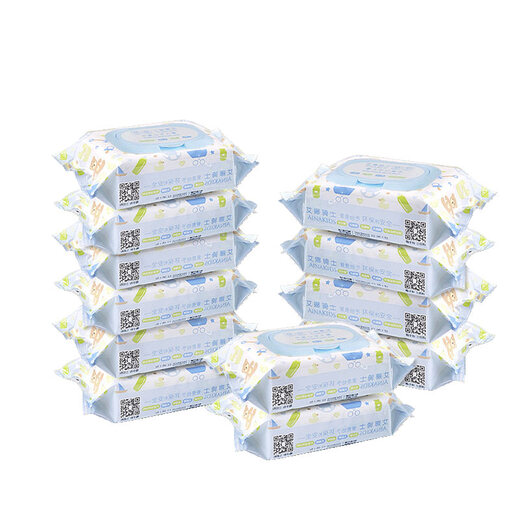 Aina Knight Baby Hand and Mouth Wipes Wet Wipes Baby Newborn Special Wet Wipes 80 Draws 12 Packs 80 Draws 12 Packs
