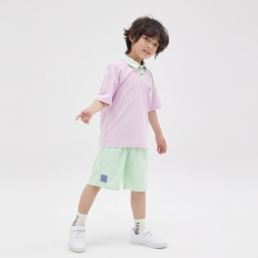 Big Mund Monkey (Paul Frank) Kinderkleidung Kinder Set 2025 Sommer Freizeit vielseitig einfach mittel- und großer Kinder Mode Pull-In-Zweiteiler 272f Hellpurpur 120