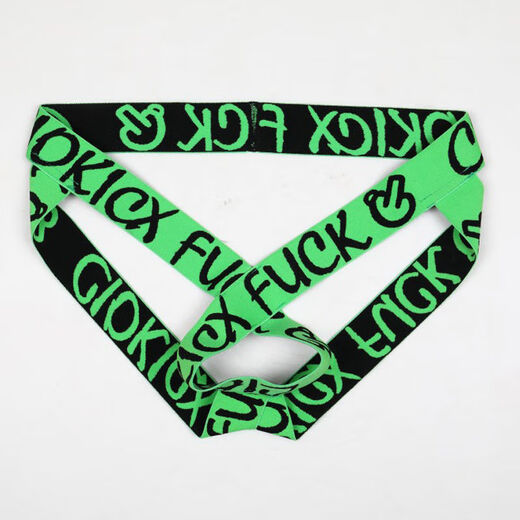 Herrenunterwäsche pervertierte Männer mit niedriger Taille sexy Doppel -Tanga -Persönlichkeit Leidenschaft leerer Ring Sexy Brief Trend t Regenbogen Farbe m