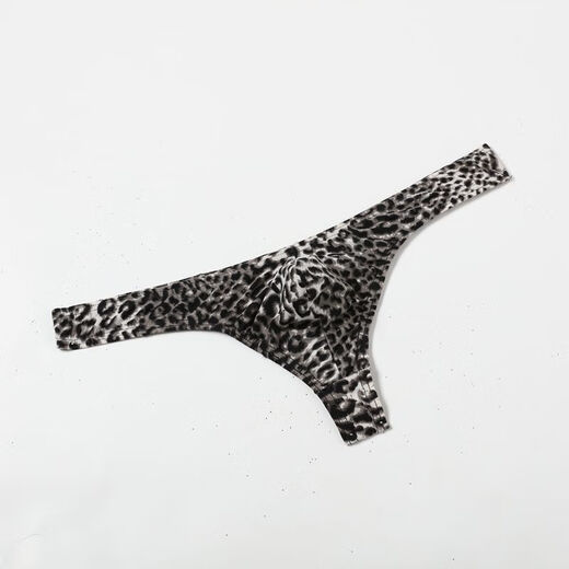 Sexy underwear men's leopard print sexy underwear thong thong bag t pants narrow edge trousers sexy men's thong rosy 3XL