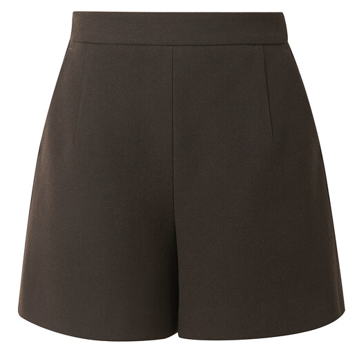 Three-color autumn casual shorts, high-waisted, slimming, straight wide-leg pants, suit pants, commuter women, brown S 155/64A