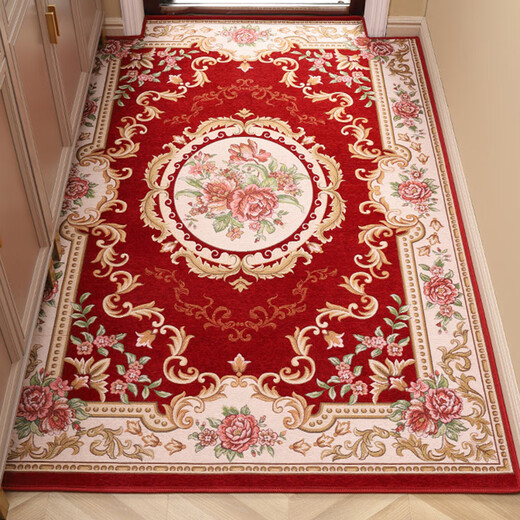 Gudie entrance door floor mat, entrance door mat, entrance door mat, cuttable red door mat, customized for living room and home 027-burgundy 200*250cm large size/visual stick