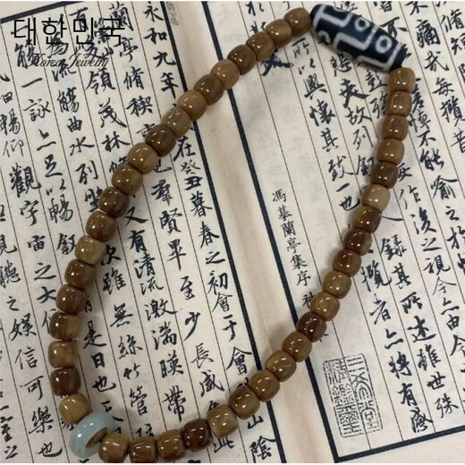 
Crab (WL) Loulan Cook old barrel bracelet Loulan Gobi color Cook cultural relics A1391-Cook straight cut bucket 9*7mm A23-208