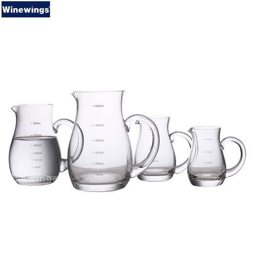 WINEWINGS crystal glass white wine divider with scale red wine decanter household white wine reasonable measuring cup wine measurer with scale divider Zuiyue 100ml gourd wine divider single