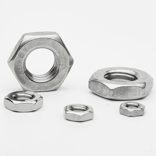 Jingong 304 Tuerca hexagonal de acero inoxidable Tuerca de acero inoxidable de acero delgada tornillo de tornillo fino hexágono plano Tuerca de diente fina M3 Dientes gruesos GB6172 [20 piezas]