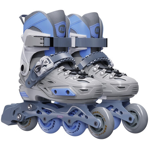 
SWAY professional roller skates for children, boys and girls primary and secondary school sports skates flat flower casual roller skates straight-row wheel [strengthened] gray + event helmet protective backpack M size (suitable for 6-12 years old) daily shoe size 32-36