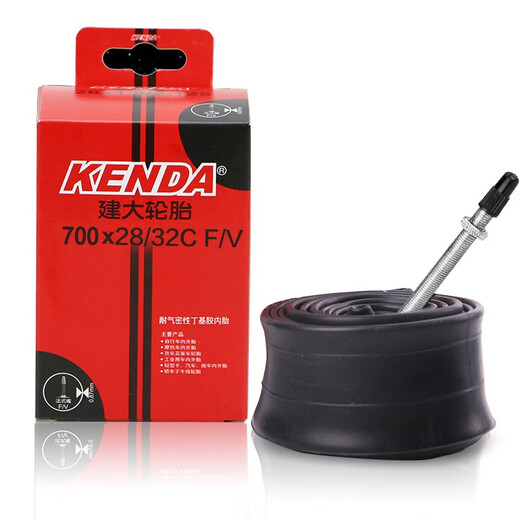 KENDA 700*28c/32c road bicycle inner tube 60L French mouth butyl inner tube mountain bike inner belt bicycle tire pressure-resistant and durable extended valve black